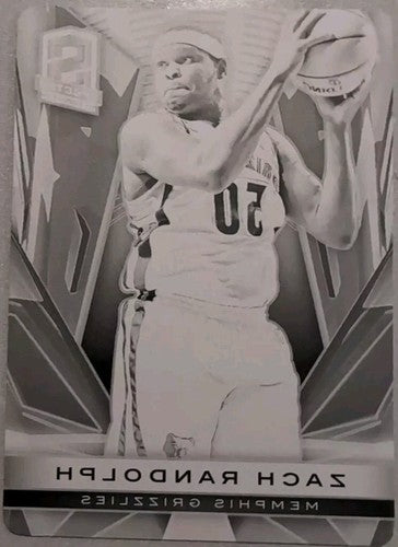 ZACH RANDOLPH 2013-14 Panini Spectra PRINTING PLATE #1/1 Grizzlies Blazers Kings