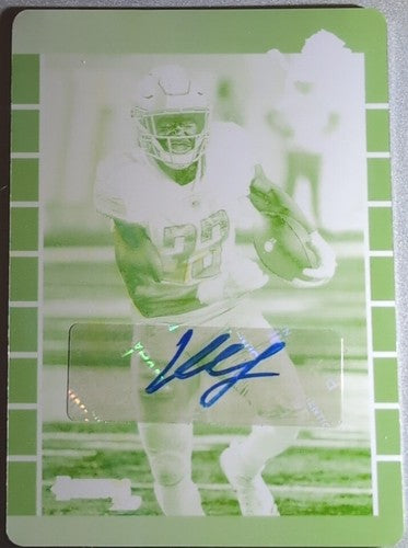 KERRYON JOHNSON 2019 Panini Donruss Retro 1989 AUTO PRINTING PLATE SP #1/1 Lions