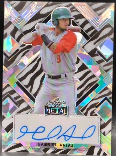 GABRIEL ARIAS 2022 Leaf Metal Pre-Production PROOF AUTO Zebra SP #1/1 Guardians