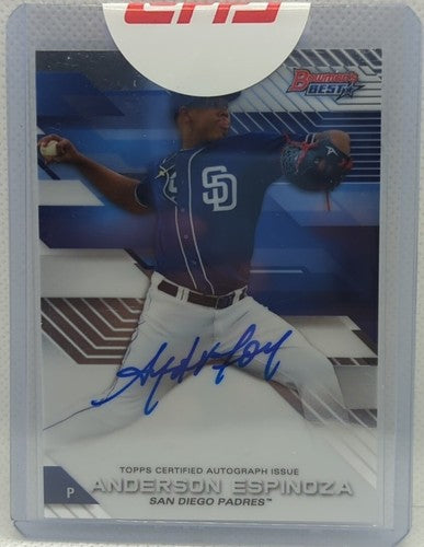â¾ ANDERSON ESPINOZA 2017 Topps Bowman's Best Of '17 Rookie RC AUTO Padres Cubs