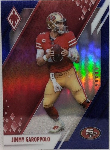 JIMMY GAROPPOLO 2021 Panini Phoenix BLUE Parallel Variation SP #/35 49ers Rams