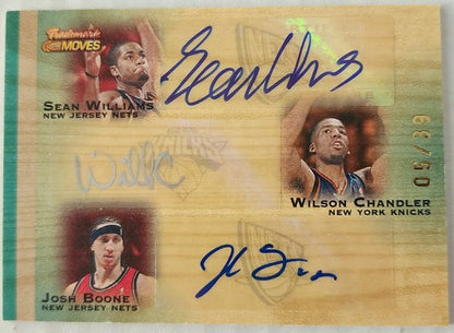 Wilson CHANDLER Josh BOONE Sean WILLIAMS 2007-08 Trademark Moves TRIPLE AUTO /39