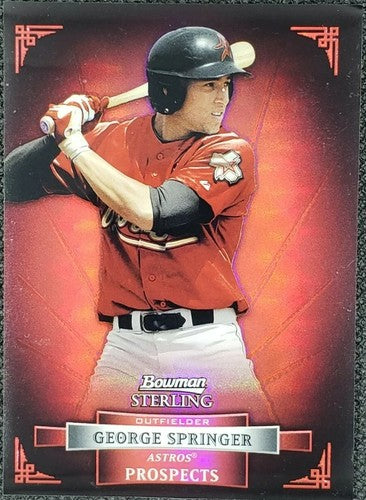 GEORGE SPRINGER 2012 Bowman Sterling Prospect RED RC Rookie 1/1 Missing Stamp SP
