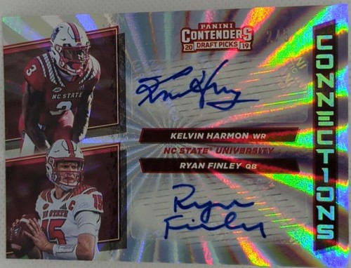Ryan FINLEY Kelvin HARMON 2019 Panini Contenders DUAL RC AUTO FAME #2/5 Bengals