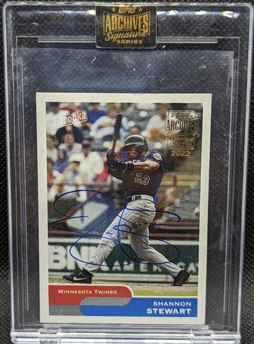 SHANNON STEWART 2022 Topps Archives Signature Series 2004 Bazooka AUTO 1/1 Twins