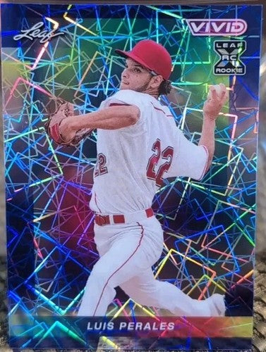 LUIS PERALES 2023 Leaf Vivid RC PURPLE LASER PRIZM REFRACTOR SP #1/1 Red Sox of