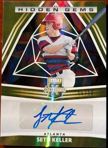 SETH KELLER 2022 Panini Elite Extra Edition Hidden Gems RC AUTO GOLD #/10 Braves