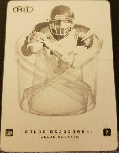 BRUCE GRADKOWSKI 2006 Sage HIT 2007 DECADEnce RC PRINTING PLATE 1/1 Raiders Bucs