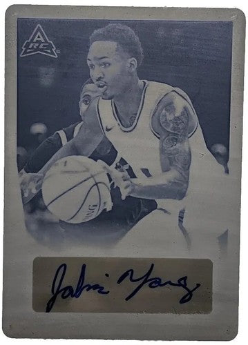 JAHMIR YOUNG 2021-22 Leaf Memories 1990 RC AUTO PRINTING PLATE SP #1/1 Maryland