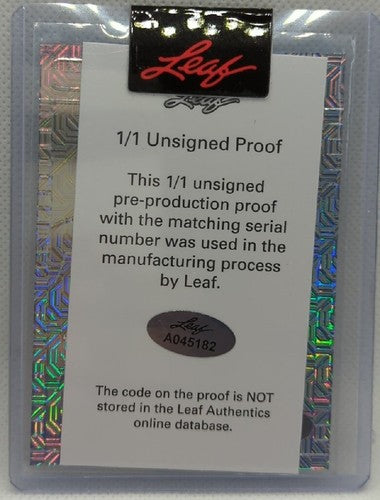 POOKA WILLIAMS JR. 2021 Leaf Pro Set Pre-Production PROOF #1/1 Bengals Kansas of