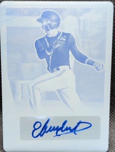 EDUARDO GARCIA 2021 Leaf Metal Draft RC AUTO PRINTING PLATE #1/1 Brewers One of