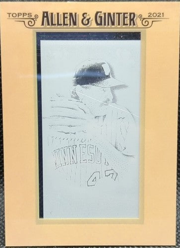 JACK MORRIS 2021 Topps Allen Ginter Mini PRINTING PLATE #1/1 Tigers Twins One of