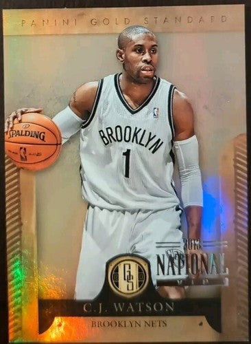 C. J. WATSON 2012-13 Panini Gold Standard 2013 National VIP #/5 Nets Warriors CJ
