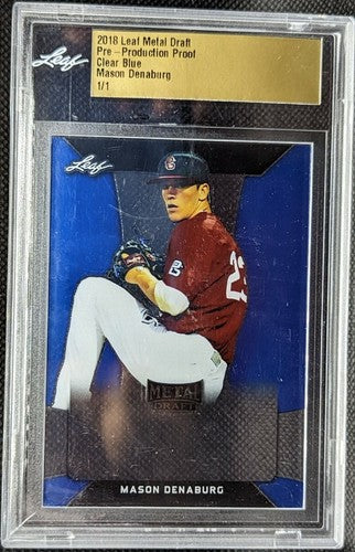 MASON DENABURG 2018 Leaft Metal Draft RC PRE-PRODUCTION PROOF SP #1/1 Nationals