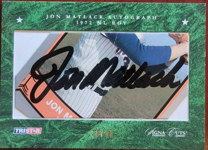 JON MATLACK 2008 TriStar Signa Cuts 1989 Buyback AUTO GREEN SP #/30 Mets Rangers