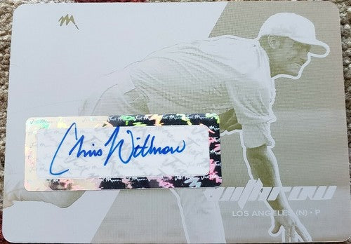 CHRIS WITHROW 2008 Just Autographs PRINTING Press PLATE AUTO #1/1 of 1 Dodgers