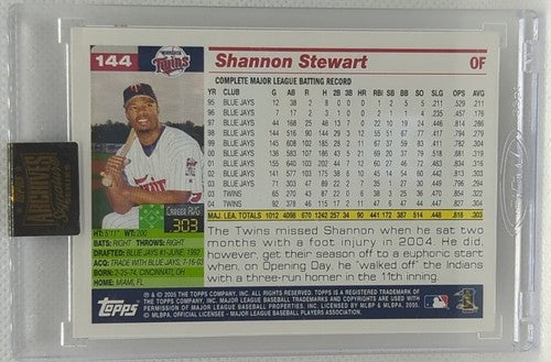 SHANNON STEWART 2022 Topps Archives Signature Series 2005 Opening Day AUTO #1/1