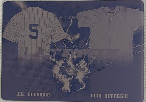 JOE / DOM DiMAGGIO 2021 Leaf Ultimate DUAL PRINTING PLATE 1/1 Yankees Red Sox of