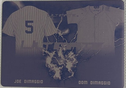 JOE / DOM DiMAGGIO 2021 Leaf Ultimate DUAL PRINTING PLATE 1/1 Yankees Red Sox of