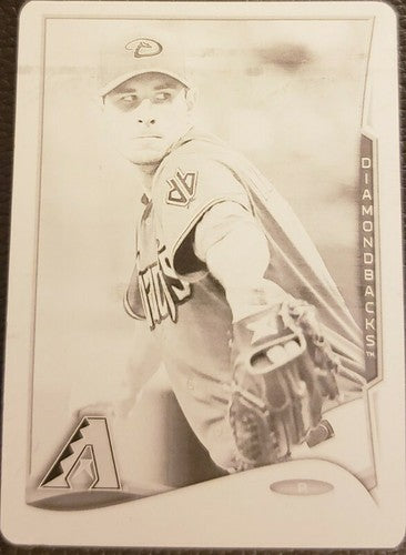 Brandon McCarthy 2014 Topps Mini PRINTING PLATE SP #1/1 A's Dodgers Diamondbacks