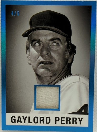 GAYLORD PERRY 2022 Leaf In The Game Used 1960 JERSEY Patch BLUE /5 Giants Padres