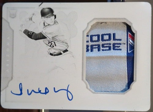 BRANDON DRURY 2016 Panini National Treasures AUTO LAUNDRY TAG PRINTING PLATE 1/1