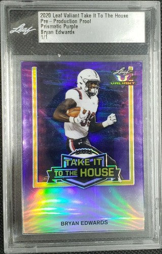 BRYAN EDWARDS 2020 Leaf Valiant Prismatic RC PRE-PRODUCTION PROOF SP 1/1 Raiders