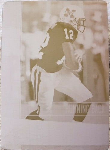 JERIOUS NORWOOD 2006 Playoff Prestige PRINTING PLATE SP #1/1 of 1 Falcons Error
