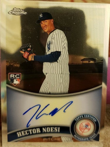 HECTOR NOESI 2011 Topps Chrome Rookie AUTO Autograph SP RC New York Yankees #218