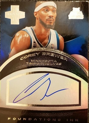 COREY BREWER 2013-14 Panini Innovation Foundations Ink AUTO Autograph SP #53/125