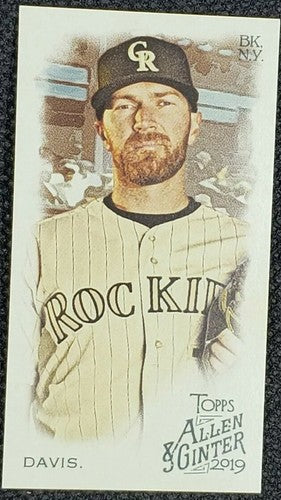 WADE DAVIS 2019 Topps Allen & Ginter RED BACK MINI SP #12/25 Rockies Royals Rays