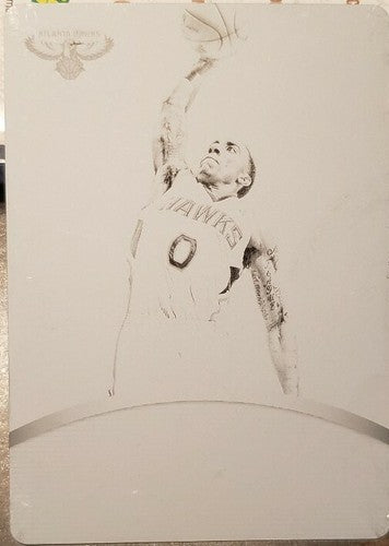 JEFF TEAGUE 2012-13 Preferred Signatures Red PRINTING PLATE SP #1/1 of 1 Hawks
