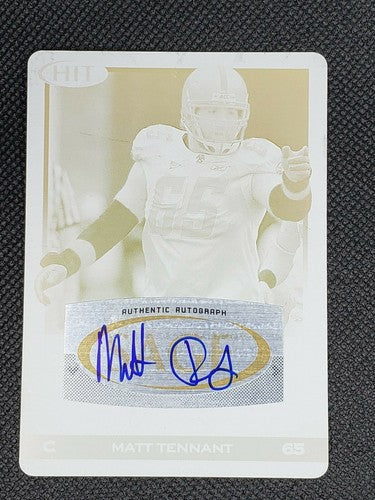 MATT TENNANT 2010 Sage Hit RC DUAL AUTO PRINTING PLATE SP #1/1 Saints Patriots