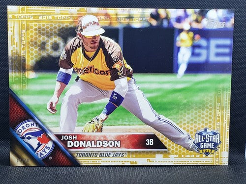 JOSH DONALDSON 2016 Topps Update Series All-Star GOLD 5x7 SP #7/10 Blue Jays A's