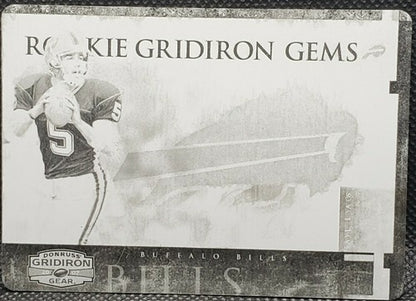 TRENT EDWARDS 2007 Donruss Gridiron Gear Gems Black PRINTING PLATE RC #1/1 Bills