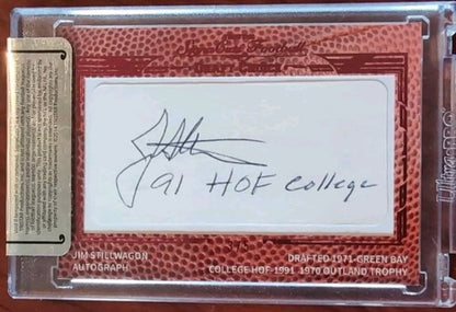 Bob GAIN Jim STILLWAGON 2014 TriStar SignaCuts DUAL AUTO INSCRIPTION #/5 Packers