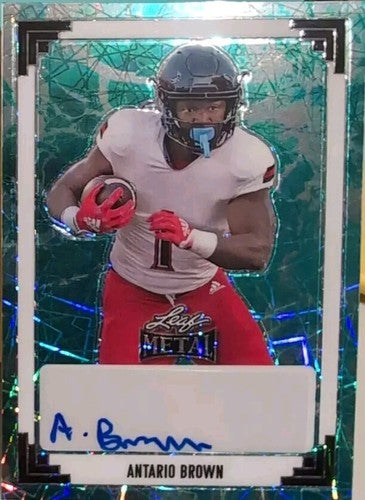 ANTARIO BROWN 2024 Leaf Metal AUTO WATER LASER #1/1 of Northern Illinois Huskies