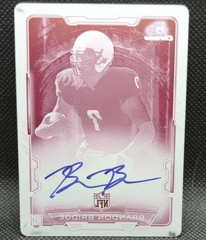 BRANDON BRIDGE 2015 Bowman RC AUTO PRINTING PLATE SP #1/1 South Alabama One of