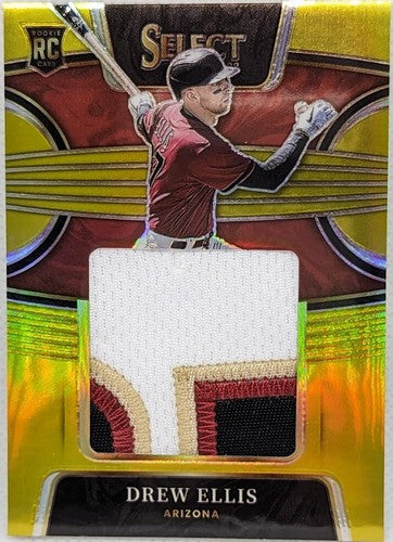 DREW ELLIS 2022 Panini Select JUMBO Jersey PATCH RC Gold SP #01/10 Diamondbacks