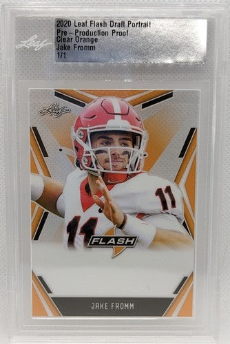 JAKE FROMM 2020 Leaf Flash Pre-Production PROOF Orange #1/1 Bills Commanders of