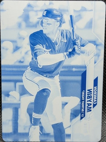 CAMERON MAYBIN 2020 Topps Chrome Updates PRINTING PLATE SP #1/1 Tigers One of