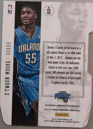E'TWAUN MOORE 2012-13 Panini Signatures Die-Cut AUTO SP Magic Bulls Celtics Suns