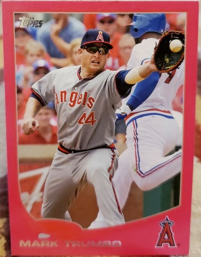 MARK TRUMBO 2013 Topps MLB Mother's Day Pink Parallel SP #8/50 LA Angels Orioles