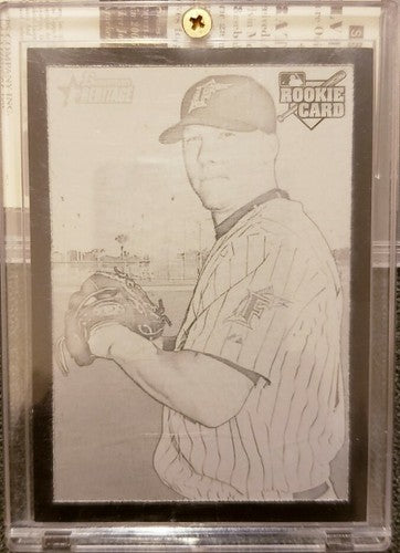 MATT LINDSTROM 2007 Topps Bowman Heritage PRINTING PLATE SP #1/1 of 1 Marlins RC