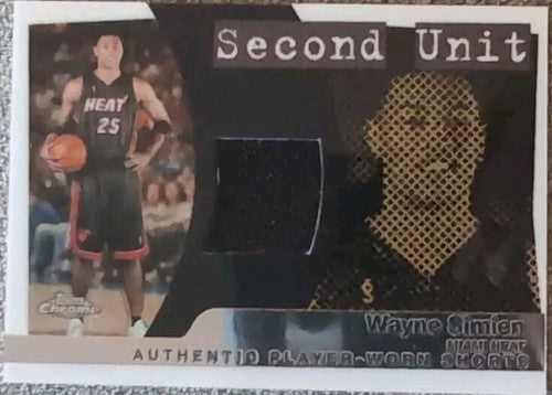 WAYNE SIMIEN 2005-06 Topps Chrome RC Worn Used JERSEY SHORTS Relic SP #/400 Heat