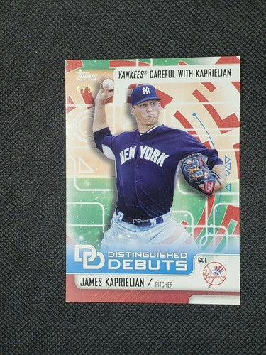 JAMES KAPRIELIAN 2016 Topps Pro Debut Distinguished RED Rookie RC #/5 Yankees As