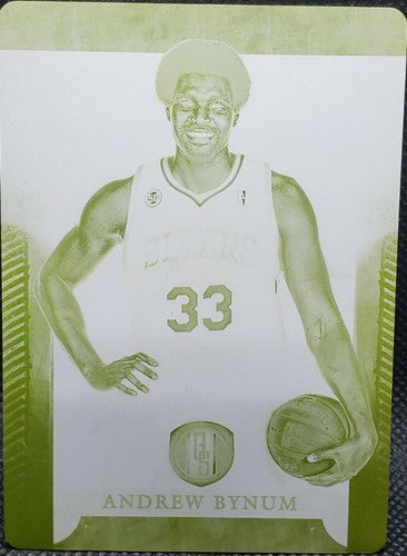 ANDREW BYNUM 2012-13 Panini Gold Standard PRINTING PLATE 1/1 Sixers 76ers Lakers