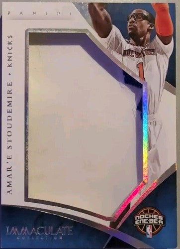AMAR'E STOUDEMIRE 2014-15 Immaculate Noches Ene-Be-A JUMBO Knicks LOGO PATCH /12