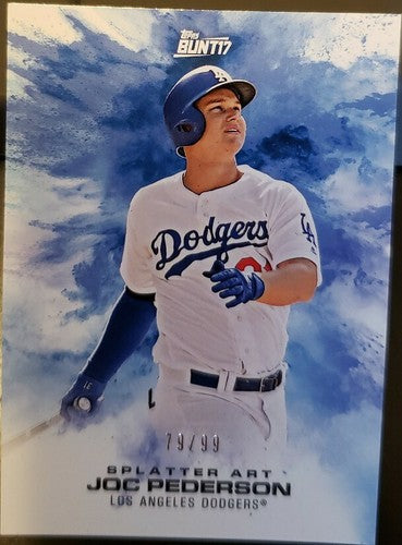 JOC PEDERSON 2017 Topps Bunt Physical Splatter Art Redemption SP #/99 LA Dodgers