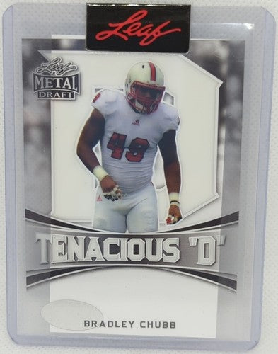 BRADLEY CHUBB 2018 Leaf Metal Clear Pre-Production PROOF SP 1/1 Broncos Dolphins
